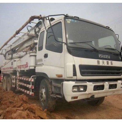 45m China Used ISUZU Mobile Truck-Mounted Concrete Boom Pump for Sale